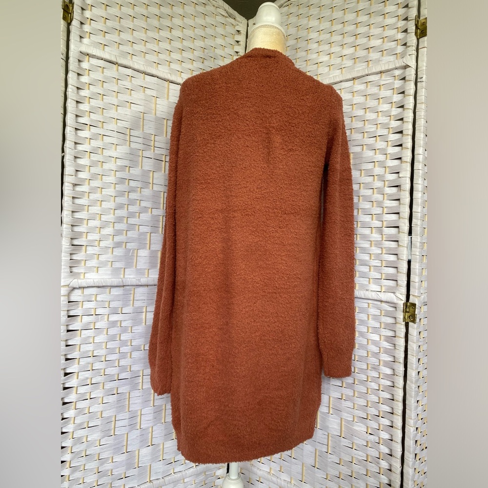 NWT Hem & Thread Cloud Brushed Luxe Soft Cardigan Beautiful Rust Color - Picture 15 of 15